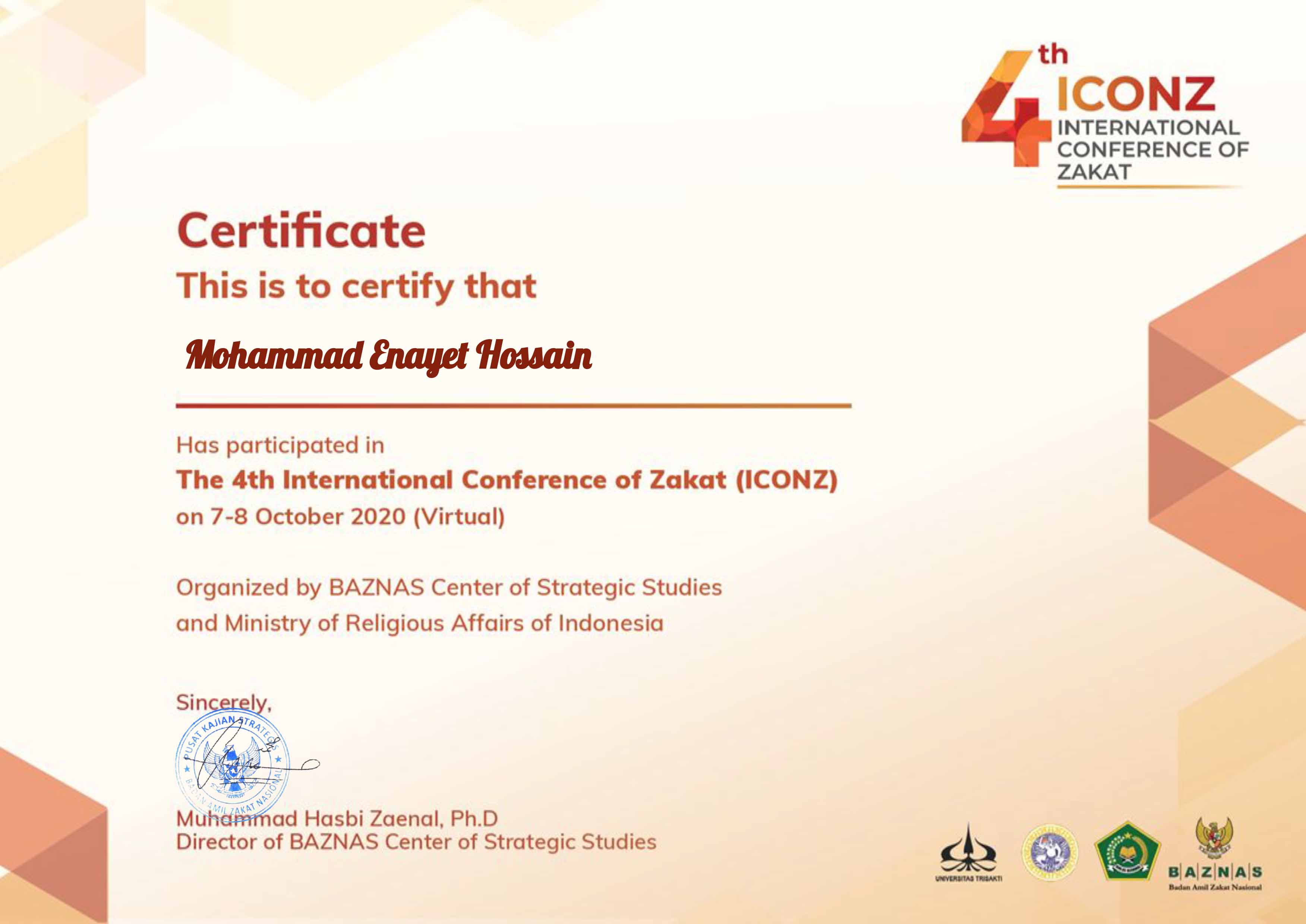 The 4th International conference of Zakat (ICONZ)